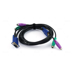 2PB1-8C-1 PCT-IT DB15 MALE WITH MOUSE AND KEYBOARD PLUG TO DB15 FEMALE WITH MOUSE AND KEYBOARD PLUG KVM CABLE 1.85M